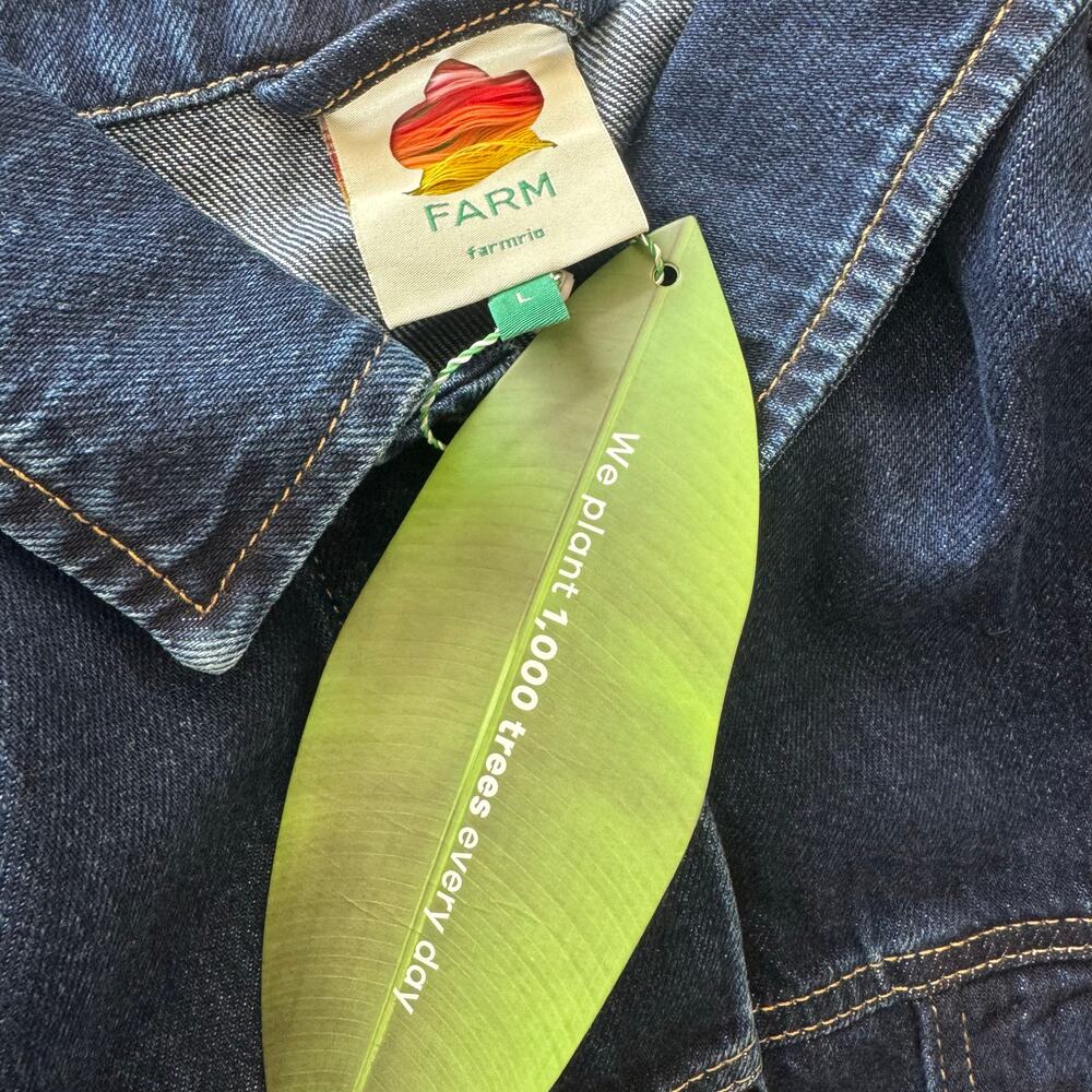 Farm Rio Dark Denim Buttoned Jacket - Picture 7 of 7